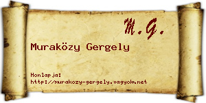Muraközy Gergely névjegykártya