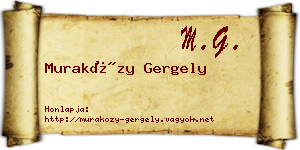 Muraközy Gergely névjegykártya